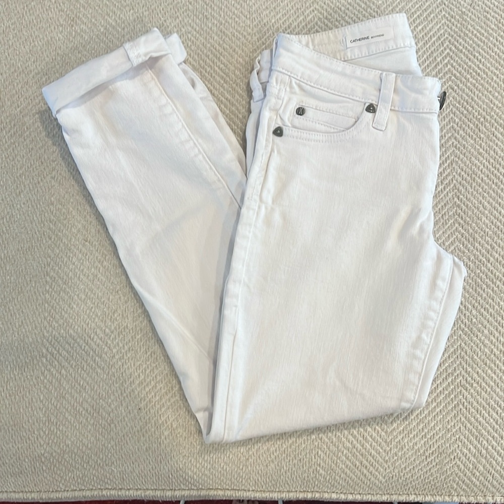 Kut From The Kloth Catherine Boyfriend White Denim Jeans Size 0